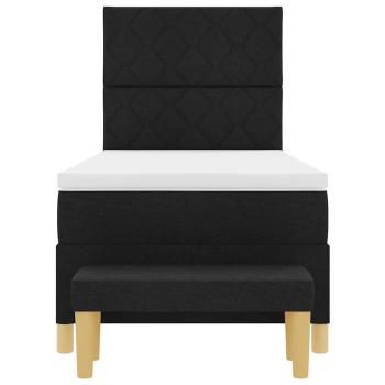 Boxspringbett mit Kissen Schwarz 200 x 100 cm Stoff