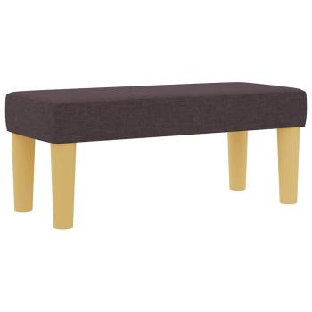 Boxspringbett mit Matratze & Bank Dunkelbraun 100x200 cm Stoff