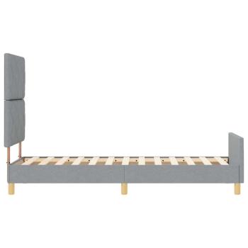 Bettgestell Hellgrau 80x200 cm Stoff