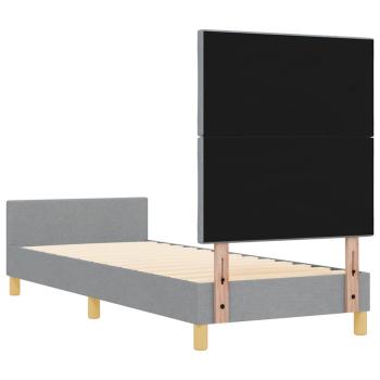 Bettgestell Hellgrau 80x200 cm Stoff