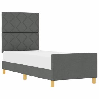 Bettgestell Dunkelgrau 80x200 cm Stoff