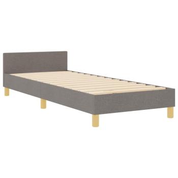 Bettgestell in Taupe 80x200 cm aus Stoff