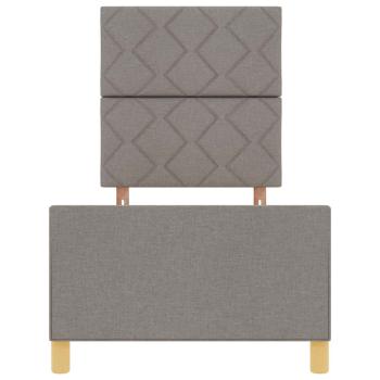 Bettgestell in Taupe 80x200 cm aus Stoff