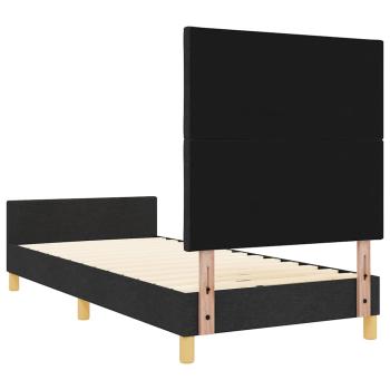Bettgestell Schwarz 100x200 cm Stoff