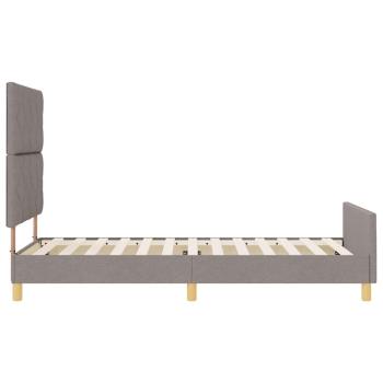 Bettgestell Taupe 100x200 cm Stoff