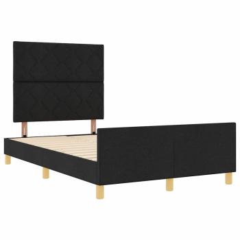 Schwarzes Stoffbettgestell 120x200 cm