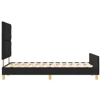 Schwarzes Stoffbettgestell 120x200 cm