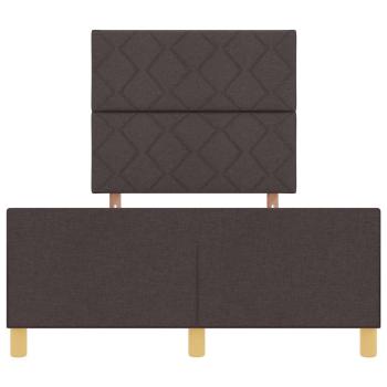 Bettgestell Dunkelbraun 120x200 cm aus Stoff