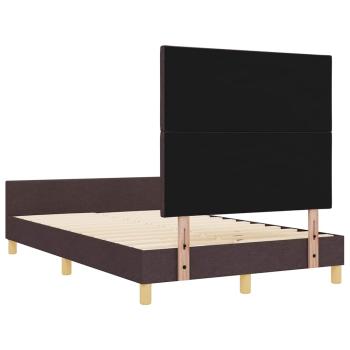 Bettgestell Dunkelbraun 120x200 cm aus Stoff