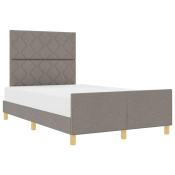 Bettgestell in Taupe, 120x200 cm, Stoff