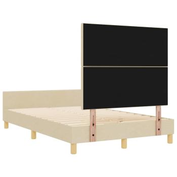 Bettgestell in Creme, 120x200 cm, aus Stoff