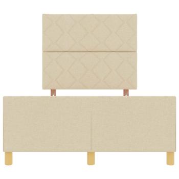 Bettgestell in Creme, 120x200 cm, aus Stoff