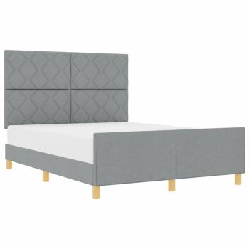 Bettgestell Hellgrau 160x200 cm Stoff