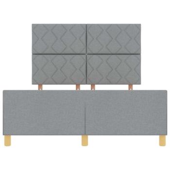Bettgestell Hellgrau 160x200 cm Stoff