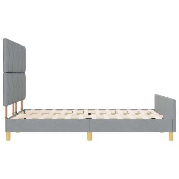 Bettgestell Hellgrau 160x200 cm Stoff