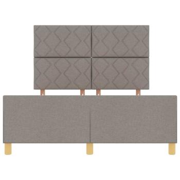 Bettgestell in Taupe, 160x200 cm, Stoff