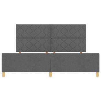 Bettgestell Dunkelgrau 200x200 cm aus Stoff