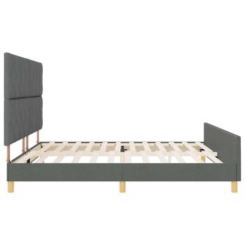 Bettgestell Dunkelgrau 200x200 cm aus Stoff