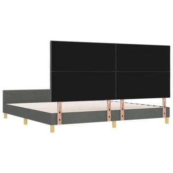 Bettgestell Dunkelgrau 200x200 cm aus Stoff