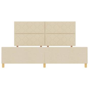 Bettgestell Creme 200x200 cm aus Stoff