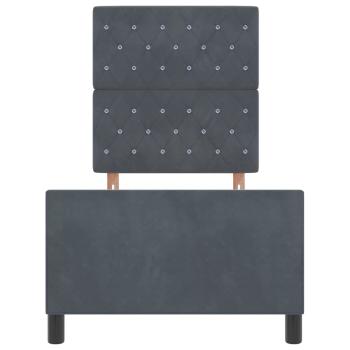Boxspringbett mit Kopfteil Dunkelgrau 80 x 200 cm Samt