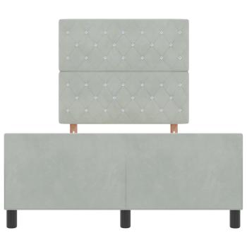 Bettgestell Hellgrau 120x200 cm Samt