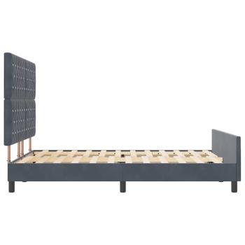 Bettgestell Dunkelgrau 160x200 cm Samt