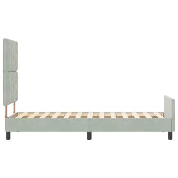 Bettgestell Hellgrau 80x200 cm Samt