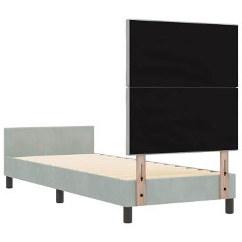 Bettgestell Hellgrau 80x200 cm Samt