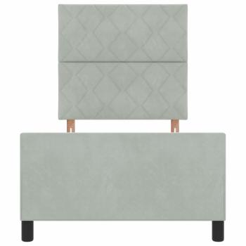 Bettgestell Hellgrau 90x190 cm Samt