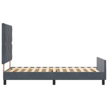 Dunkelgrauer Samt Bettgestell 90x200 cm