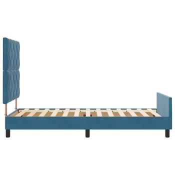 Bettgestell Dunkelblau 90x200 cm Samt