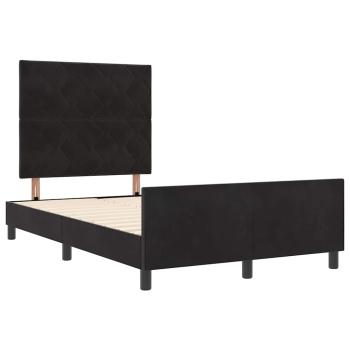 Schwarzes Samt Bettgestell 120x200 cm