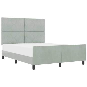 Bettgestell Hellgrau 140x200 cm Samt