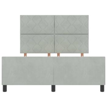Bettgestell Hellgrau 140x200 cm Samt