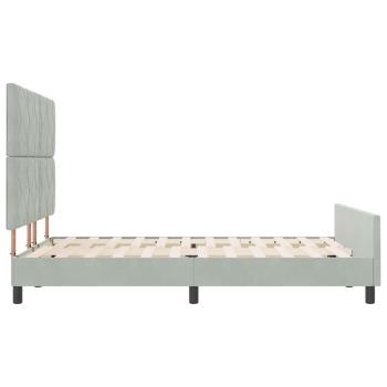 Bettgestell Hellgrau 140x200 cm Samt