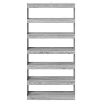 Bücherregal/Raumteiler Schwarz Eiche 100x30x198 cm Holzwerkstoff