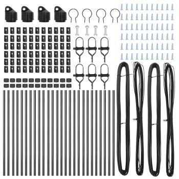 Pfosten 26 Stück Grau Ø32 mm 120 cm Galvanisiertes Stahl