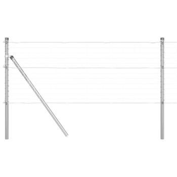 Zaunpfosten 26 Stück Ø32 mm 120 cm Verzinkter Stahl