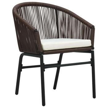 5-teiliges Garten-Essset Braun Poly-Rattan