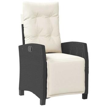 7-teiliges Garten-Dining-Set Schwarz Poly Rattan