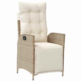 ARDEBO.de - 9-teiliges Garten-Esszimmer Set Beige Poly-Rattan