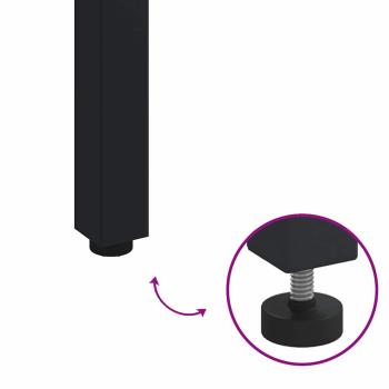 Gartentisch 180x90x75 cm aus massivem Akazienholz und Metall