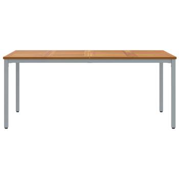 Gartentisch 180x90x75 cm aus massivem Akazienholz und Metall