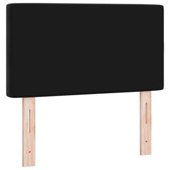 Kopfteil Kristallknopf Gepolstert Schwarz 80 cm Samt