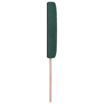 Kopfteil Kristallknopf Geheftet Dunkelgrün 90 cm Samt