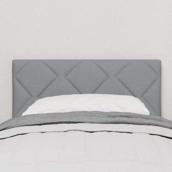 Kopfteil mit Diamantblock-Design Hellgrau 80 cm Stoff