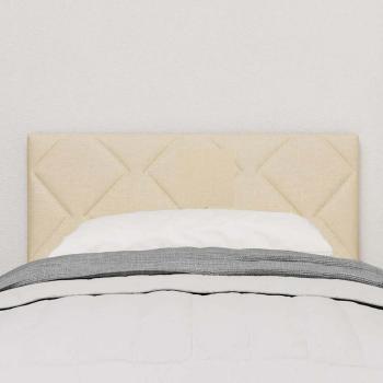 Kopfteil mit Diamantblöcken Design Creme 80 cm Stoff