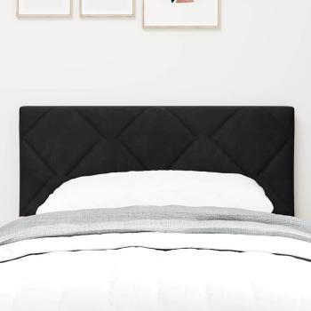 Kopfteil mit Diamantblock-Design Schwarz 80 cm Samt