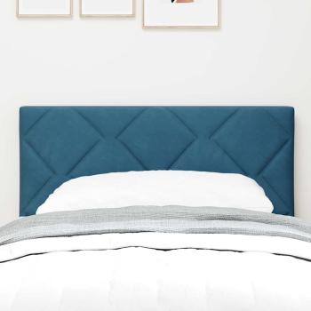 Kopfteil mit Diamantblock-Design Dunkelblau 80 cm Samt